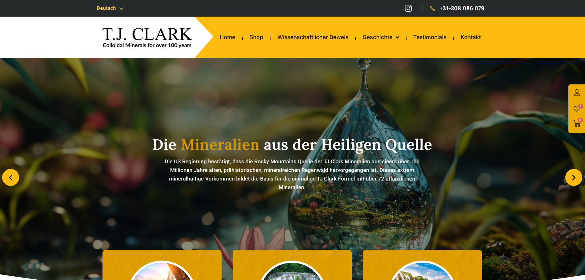Website von T.J. Clark Europe