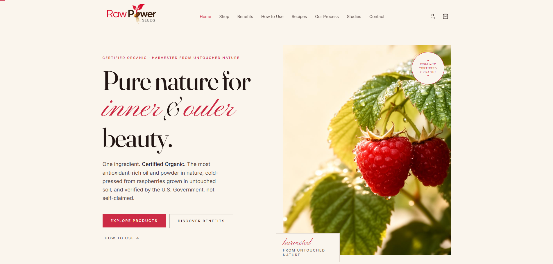 Website von Raw Power Seeds